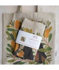 Tote Bag with Pocket | Cockatoos + Banksia